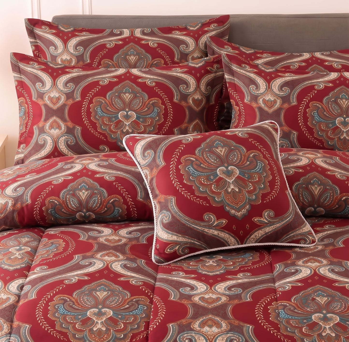 7 Pcs Comforter Set King Size Design KCC 3