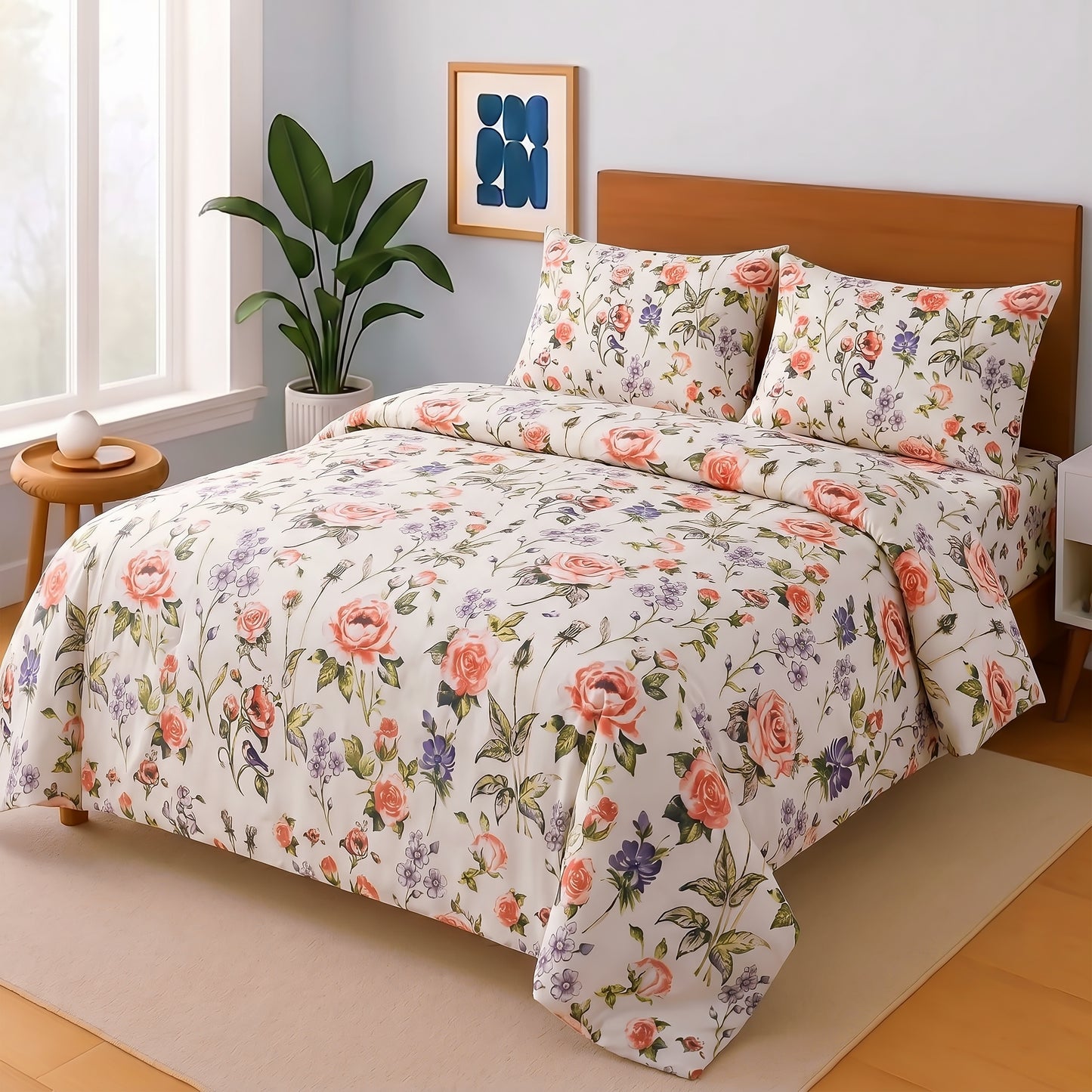 3 Pcs Premium soft cotton Bed sheet C-39