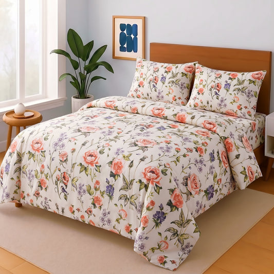 3 Pcs Premium soft cotton Bed sheet C-39