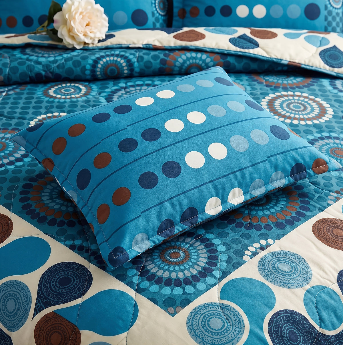 7 Pcs Comforter Set King Size Design KCC 20