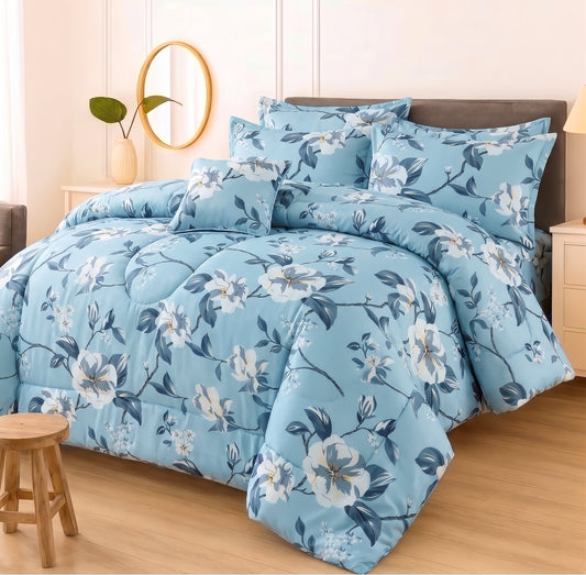 7 Pcs Comforter Set King Size Design KCC 42