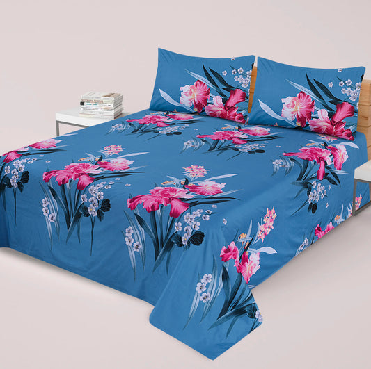 3 Pcs Premium soft cotton Bed sheet C-30