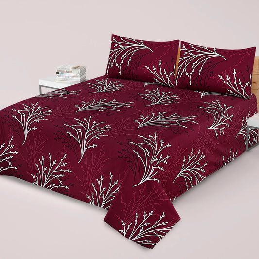 3 Pcs Premium soft cotton Bed sheet C-26