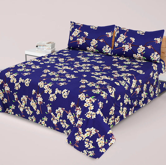 3 Pcs Premium soft cotton Bed sheet C-23