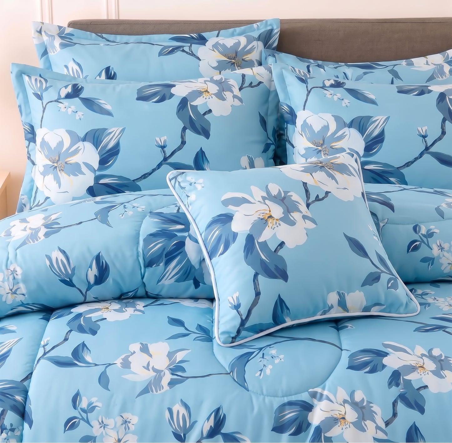 7 Pcs Comforter Set King Size Design KCC 42