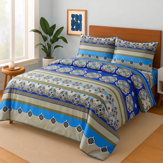 3 Pcs Premium soft cotton Bed sheet C-24