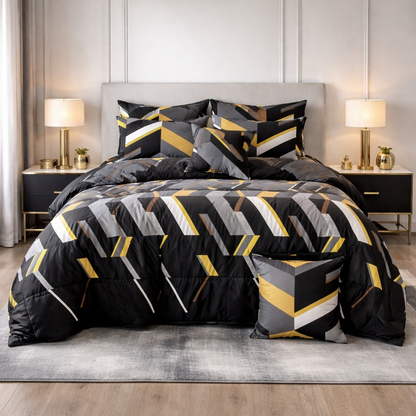 7 Pcs Comforter Set King Size Design KCC 76