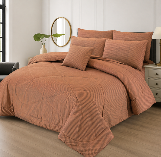 7 Pcs Comforter Set King Size Design KCC 6