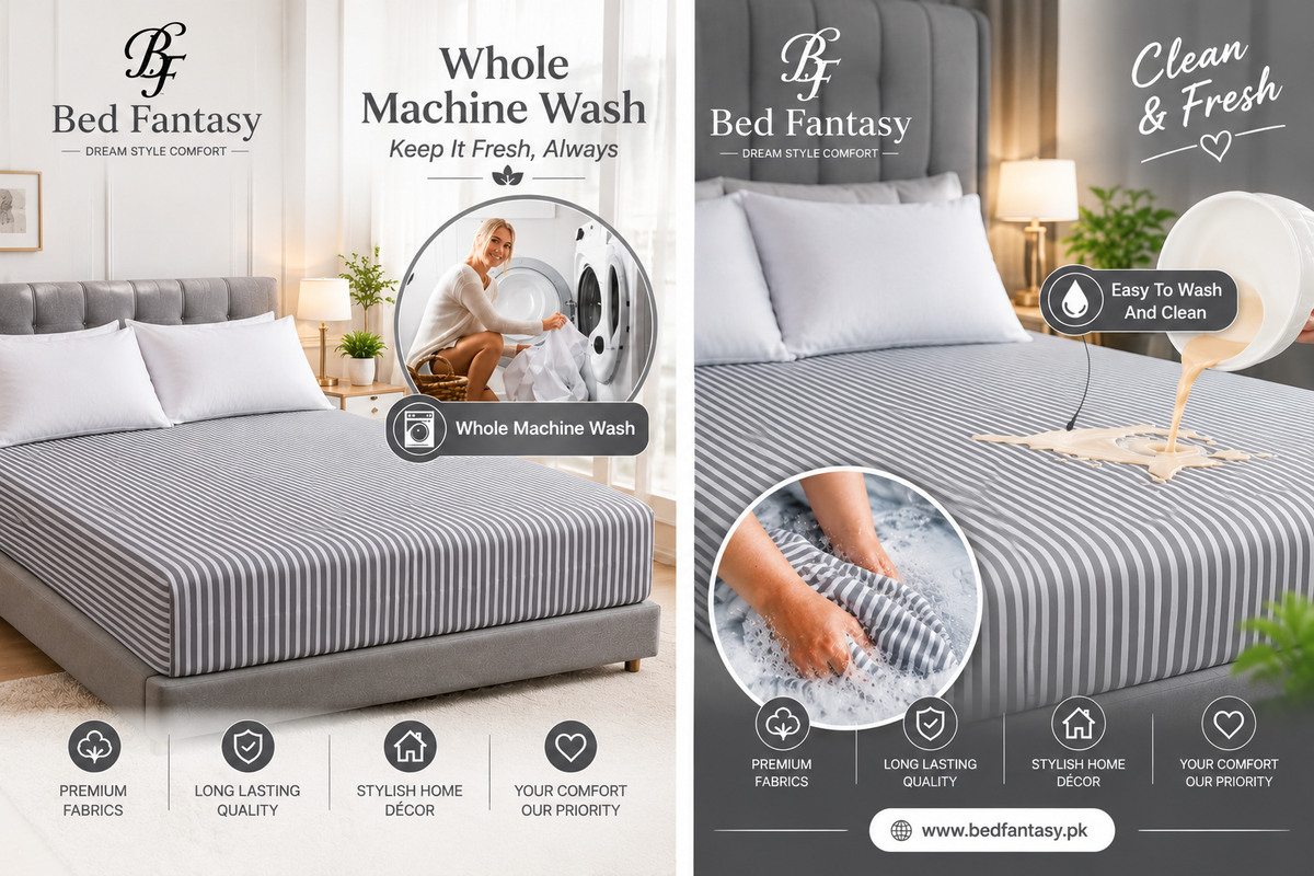 Waterproof Mattress Protector Covers – white-gray lining