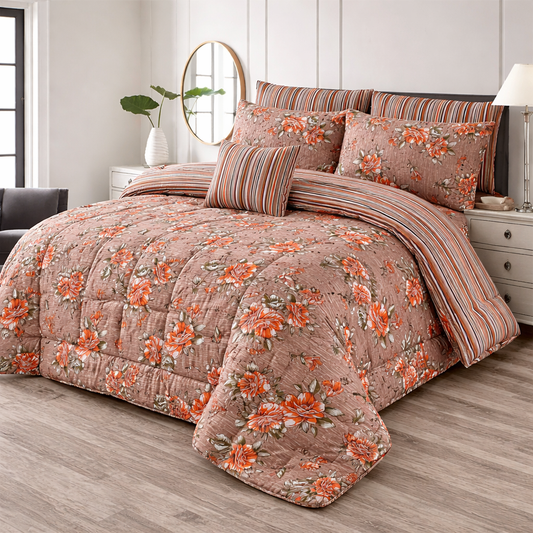 7 Pcs Comforter Set King Size Design KCC 16