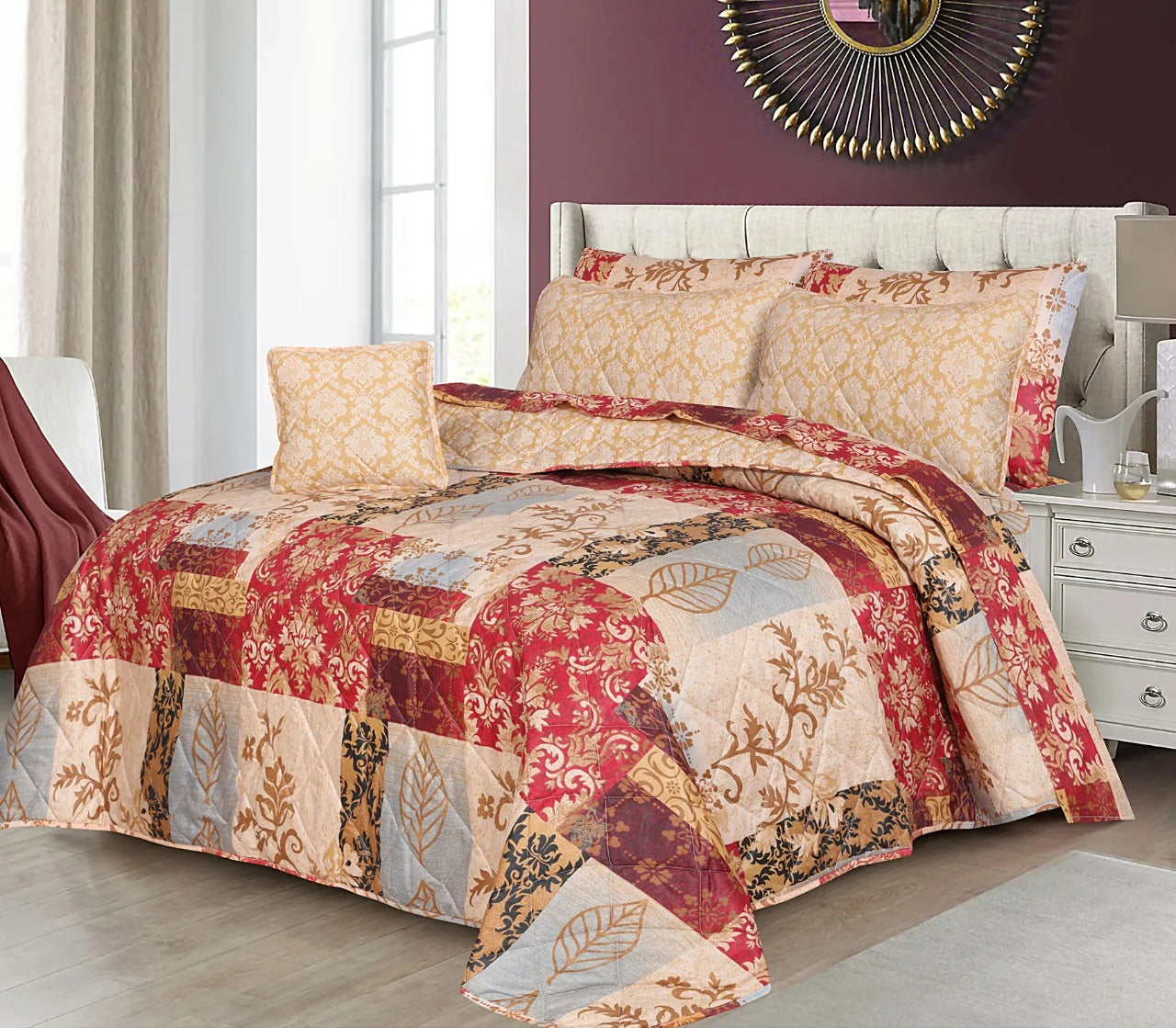 7 Pcs Comforter Set King Size Design KCC 35