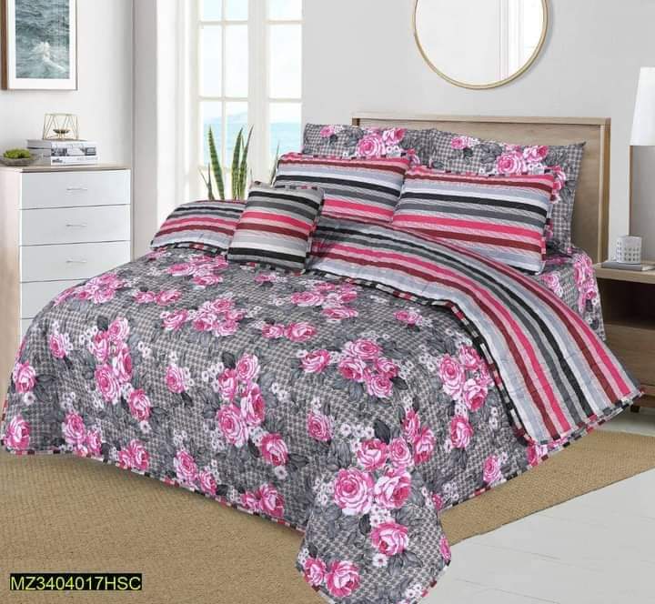 7 Pcs Comforter Set King Size Design KCC 45