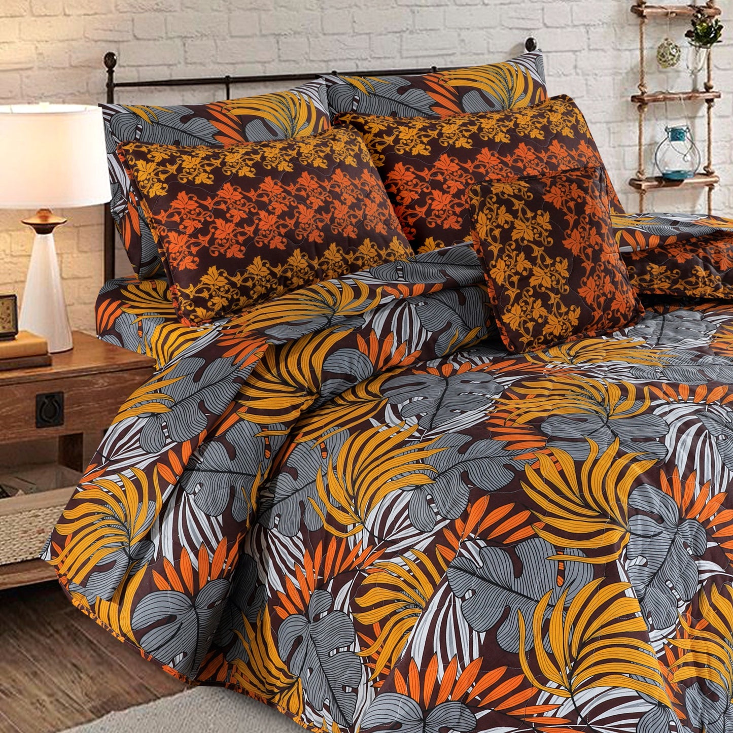 7 Pcs Comforter Set King Size Design KCC 49