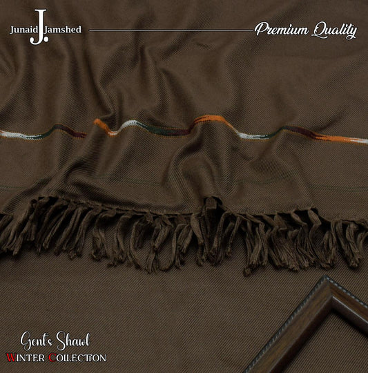 J. Premium Winter Shawl for Men Color: dark-brown