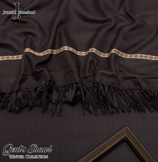 J. Premium Winter Shawl for Men Color: chocolate-brown