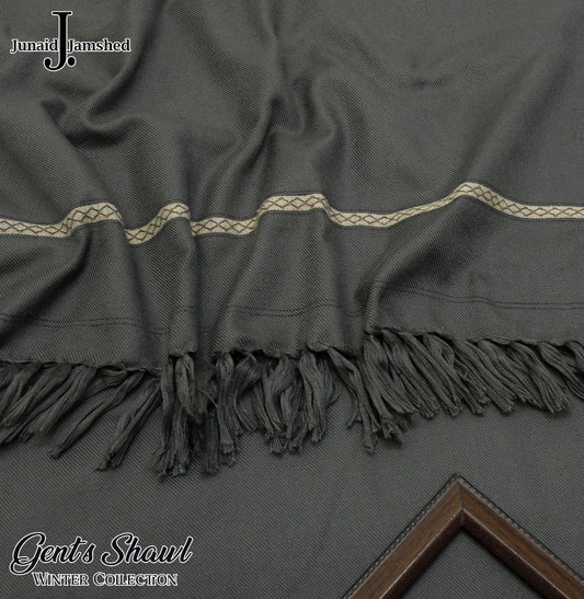 J. Premium Winter Shawl for Men Color: charcoal-grey