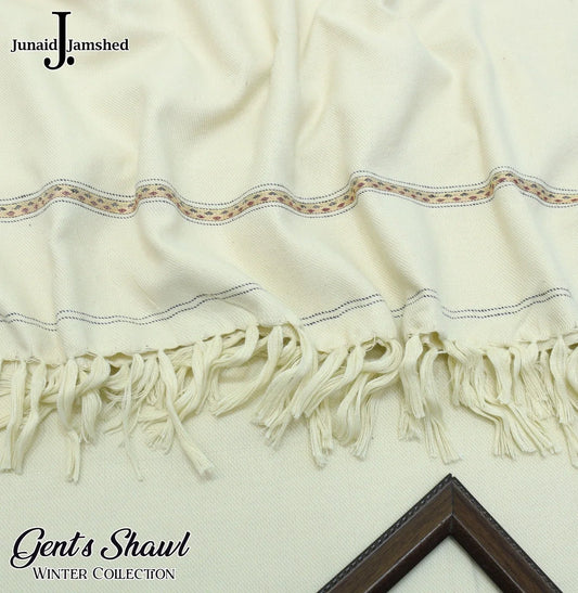 J. Premium Winter Shawl for Men Color: cream