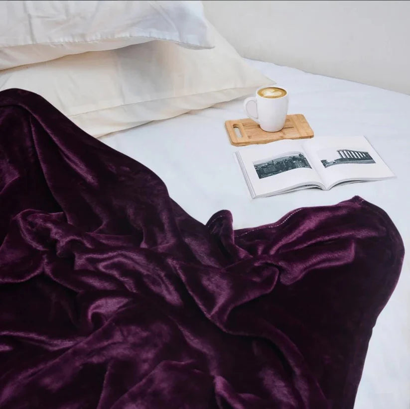 Super Soft 240 GSM Micro Fleece AC Blanket - Purpish Heaven