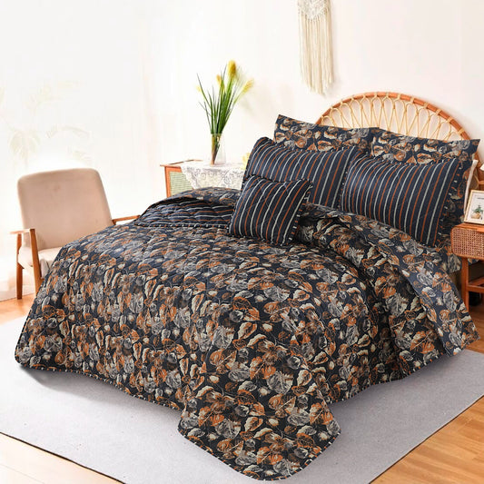 7 Pcs Comforter Set King Size Design KCC 18