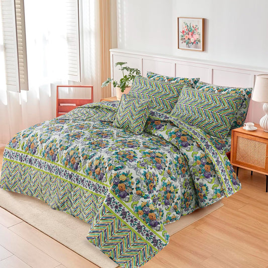 7 Pcs Comforter Set King Size Design KCC 43