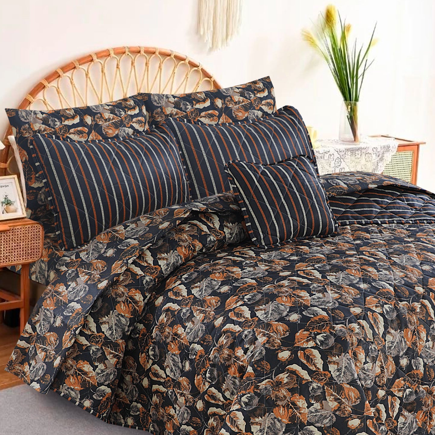 7 Pcs Comforter Set King Size Design KCC 18