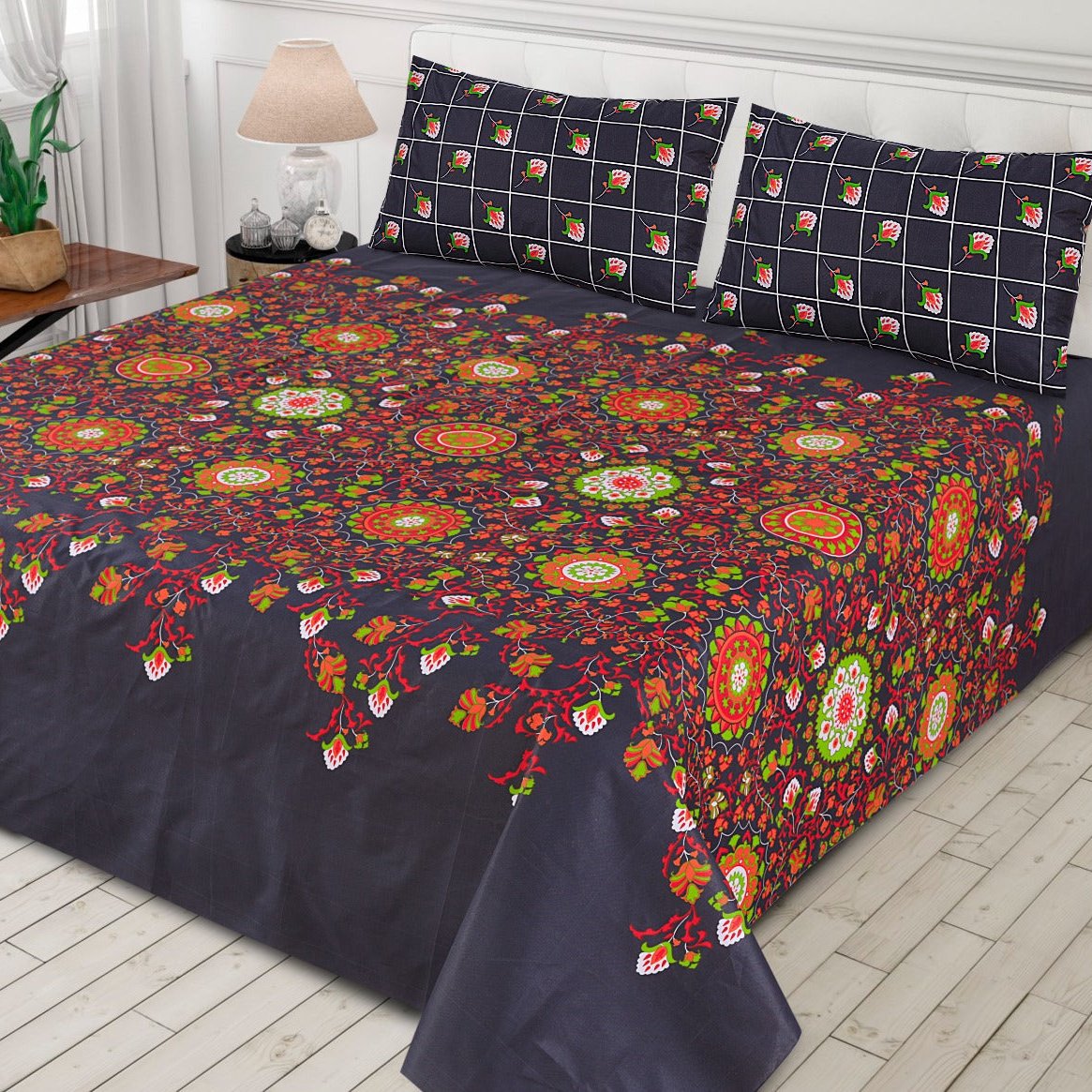 3 Pcs Cotton Bed sheet