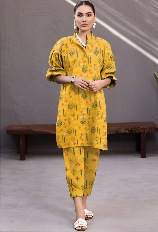 2 Piece – Cotton Digital Print Suit ( Design LS23)