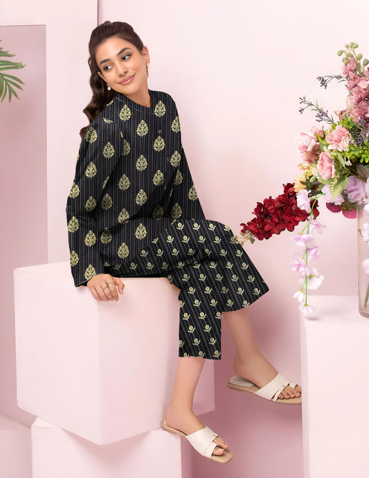 2 Piece – Cotton Digital Print Suit ( Design LS29)