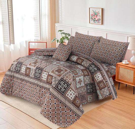 7 Pcs Comforter Set King Size Design KCC 71