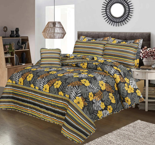 7 Pcs Comforter Set King Size Design KCC 10