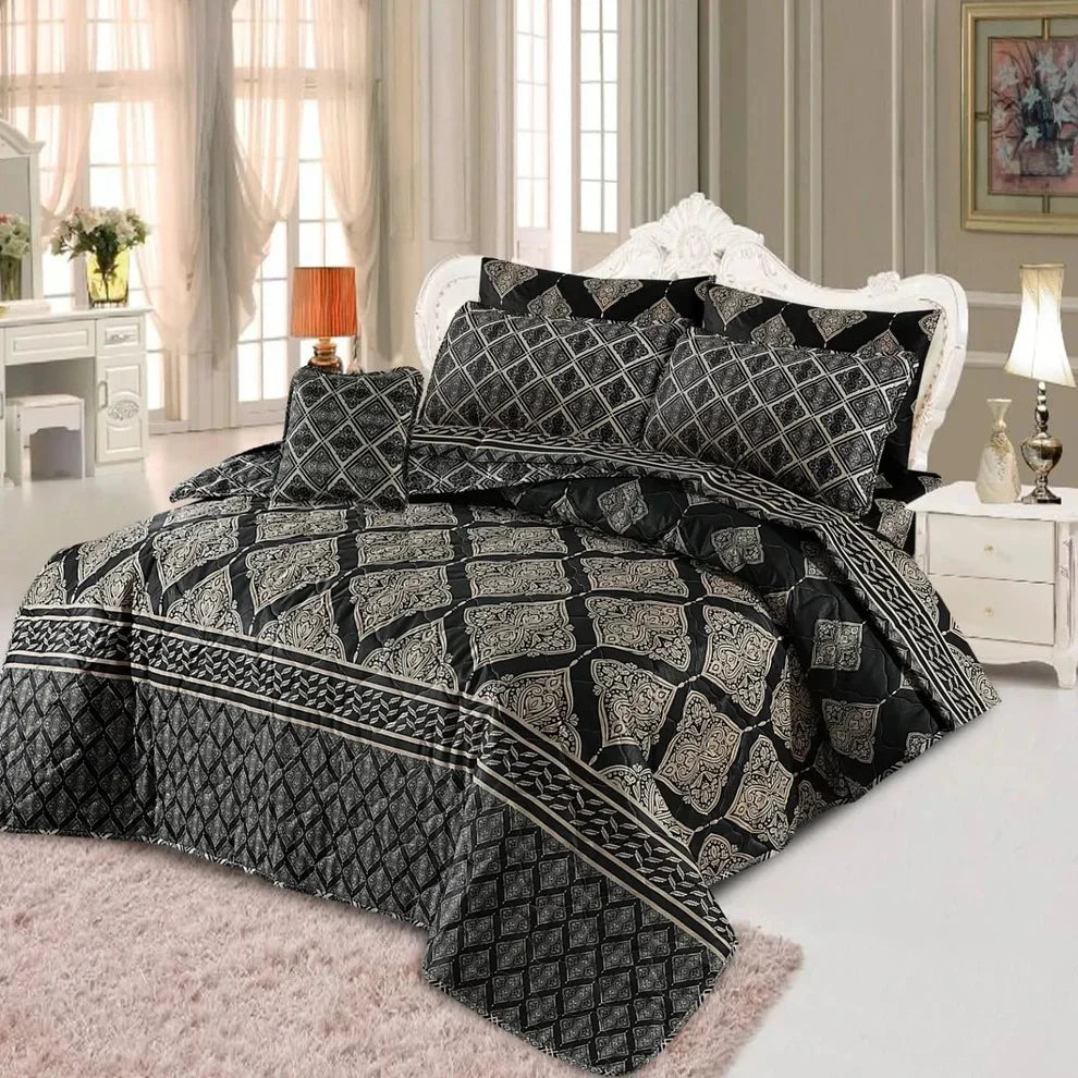 7 Pcs Comforter Set King Size Design KCC 72