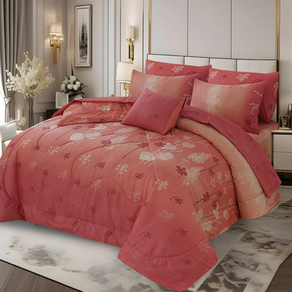 7 Pcs Comforter Set King Size Design KCC 53