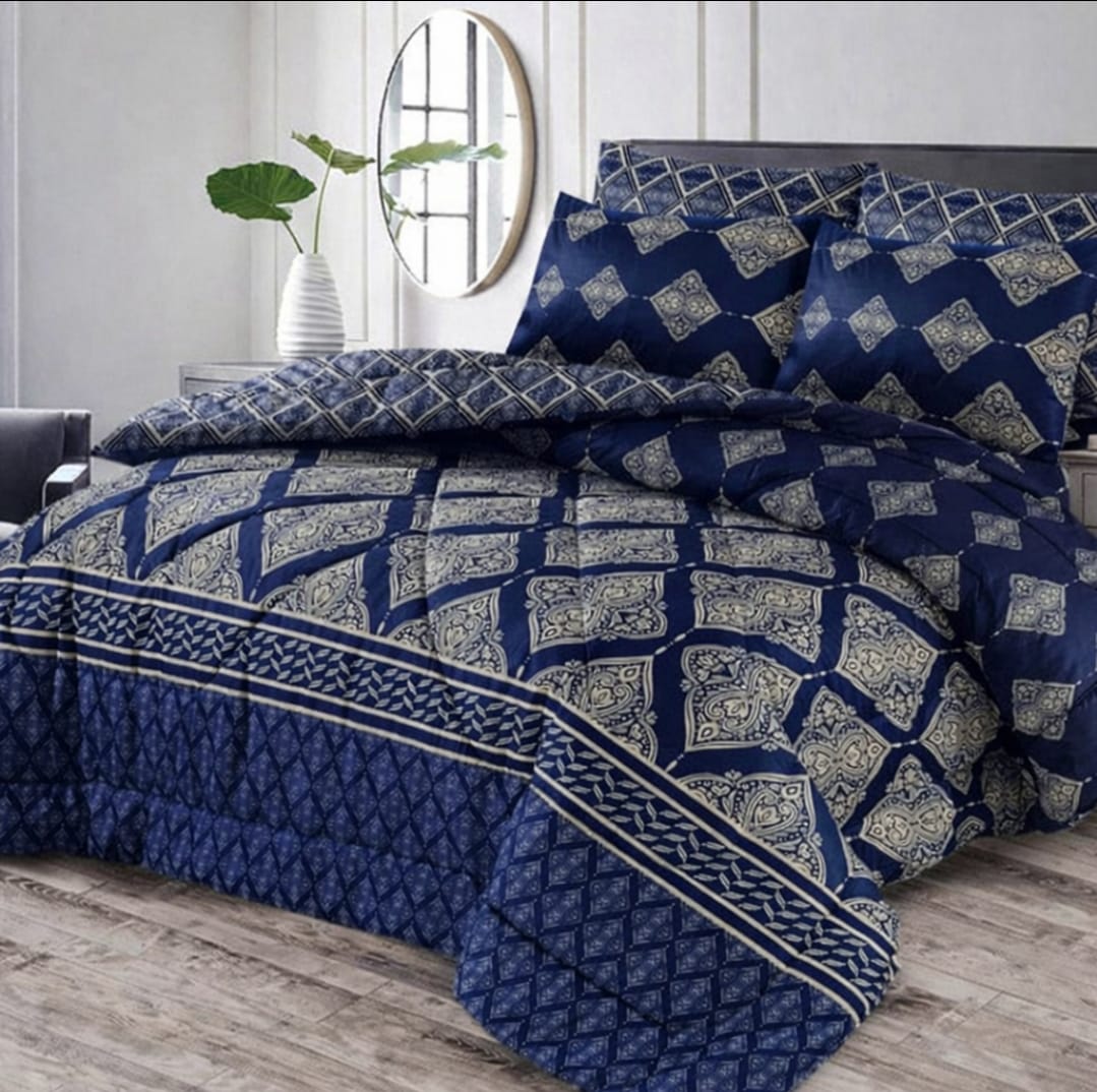 7 Pcs Comforter Set King Size Design KCC 3