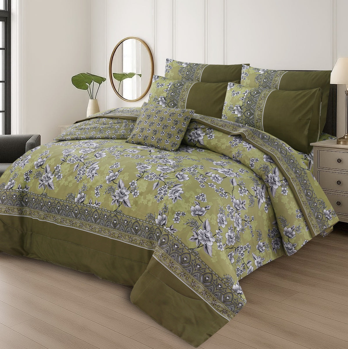 7 Pcs Comforter Set King Size Design KCC 83