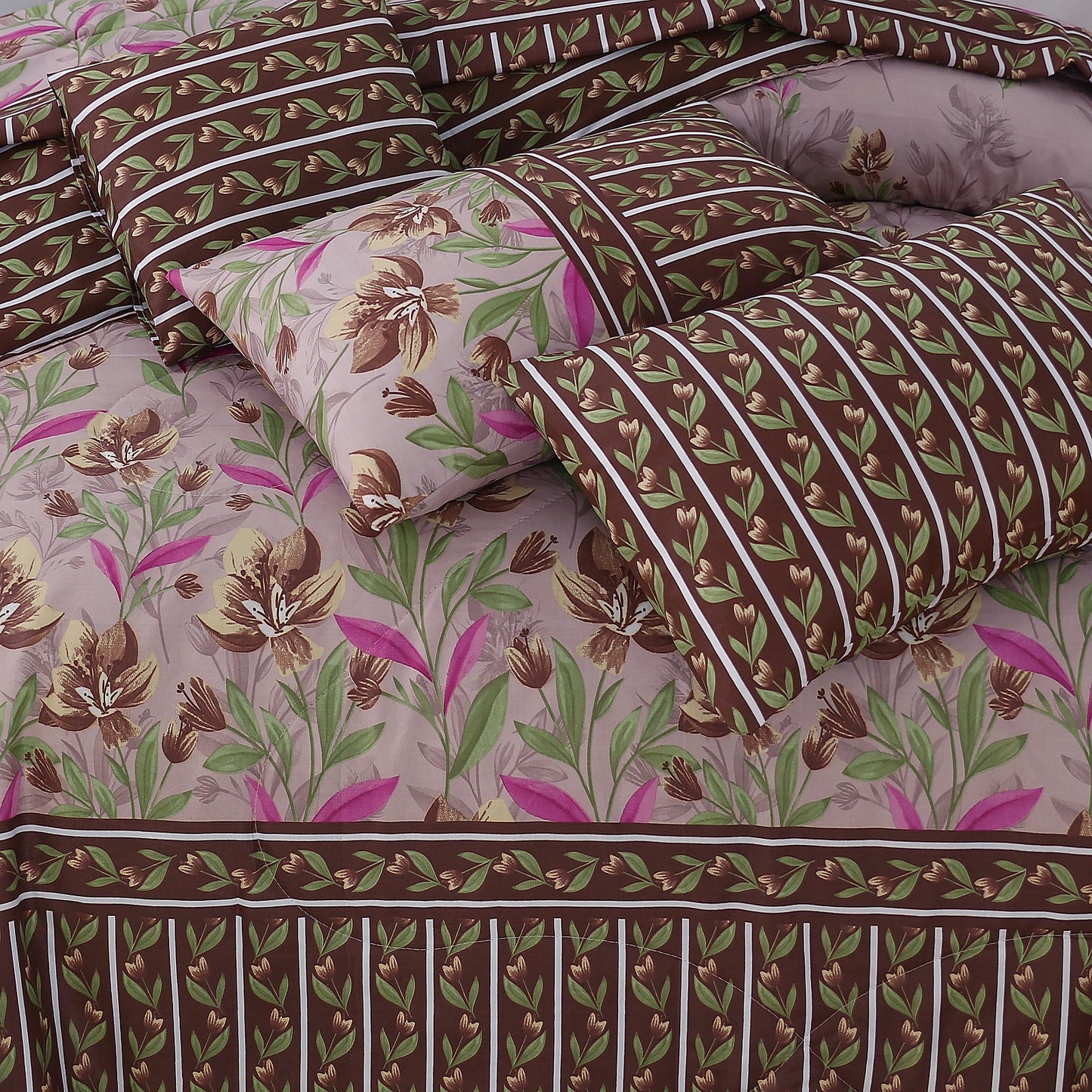 7Pcs Comforter Set King Size Design KCC 39