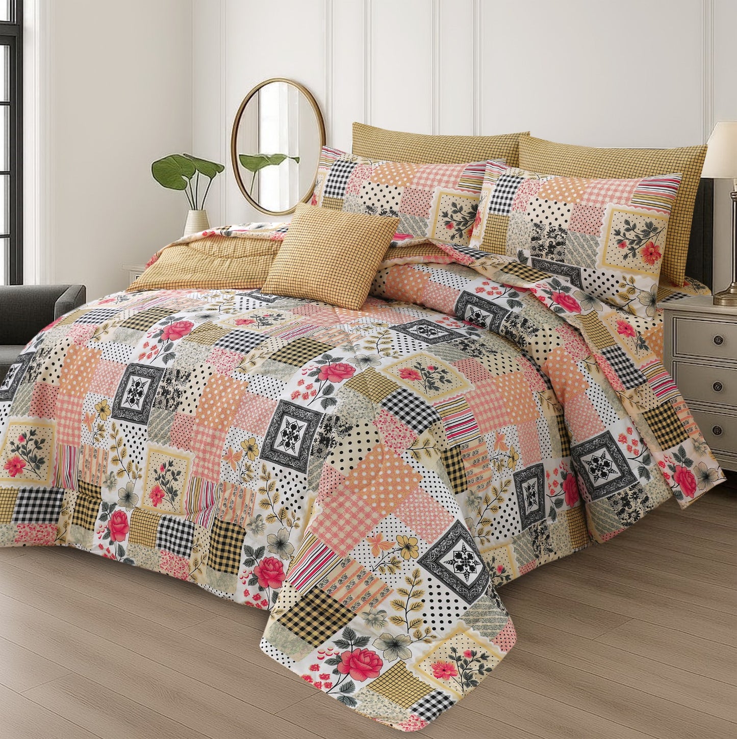7 Pcs Comforter Set King Size Design KCC 70