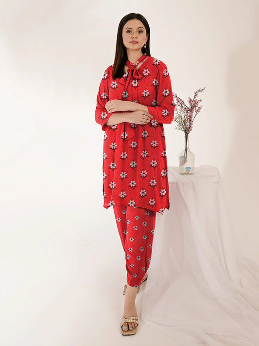 2 Piece – Cotton Digital Print Suit ( Design LS34)