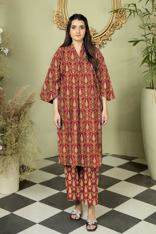 2 Piece – Cotton Digital Print Suit ( Design LS45)