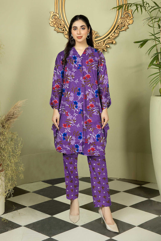 2 Piece – Cotton Digital Print Suit ( Design LS46)