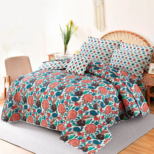 7 Pcs Comforter Set King Size Design KCC 67