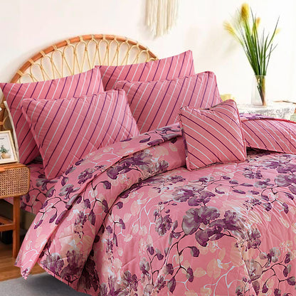 7 Pcs Comforter Set King Size Design KCC 68