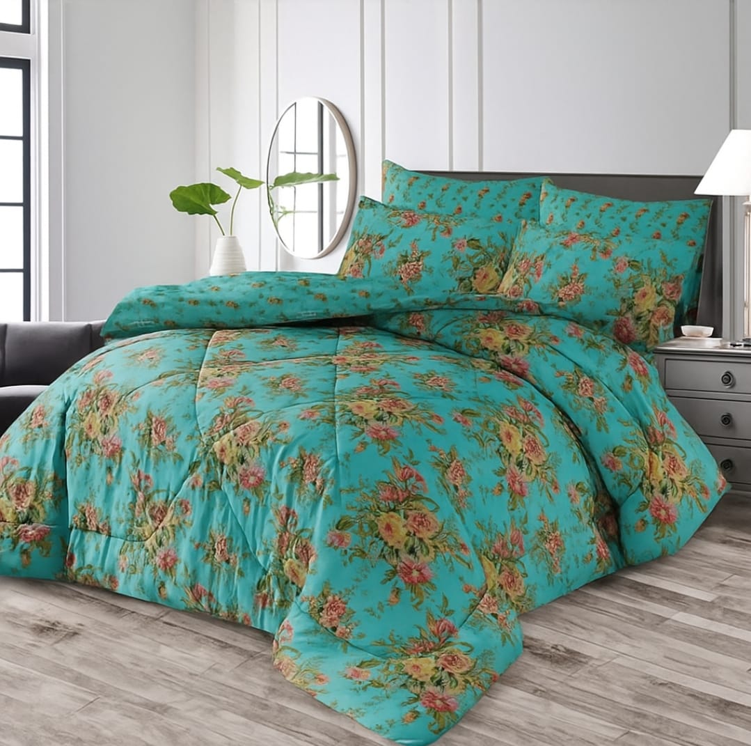 7 Pcs Comforter Set King Size Design KCC 47