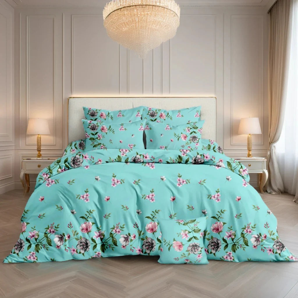 7 Pcs Comforter Set King Size Design KCC 58