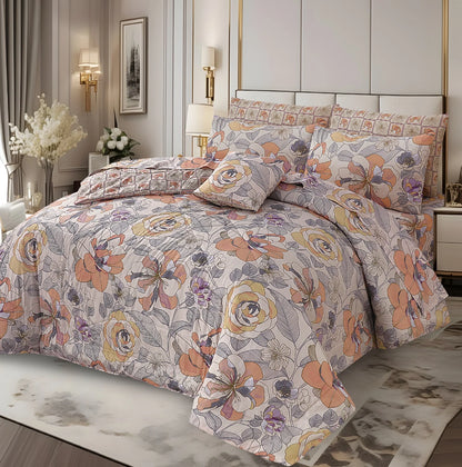 7 Pcs Comforter Set King Size Design KCC 9