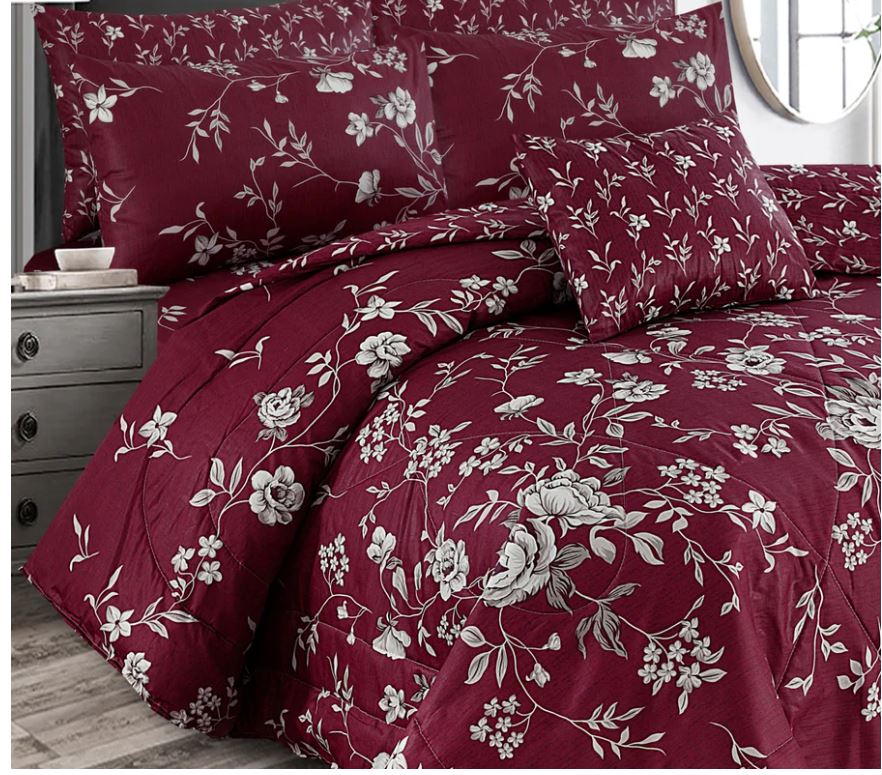 7 Pcs Comforter Set King Size Design KCC 14