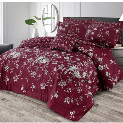 7 Pcs Comforter Set King Size Design KCC 14