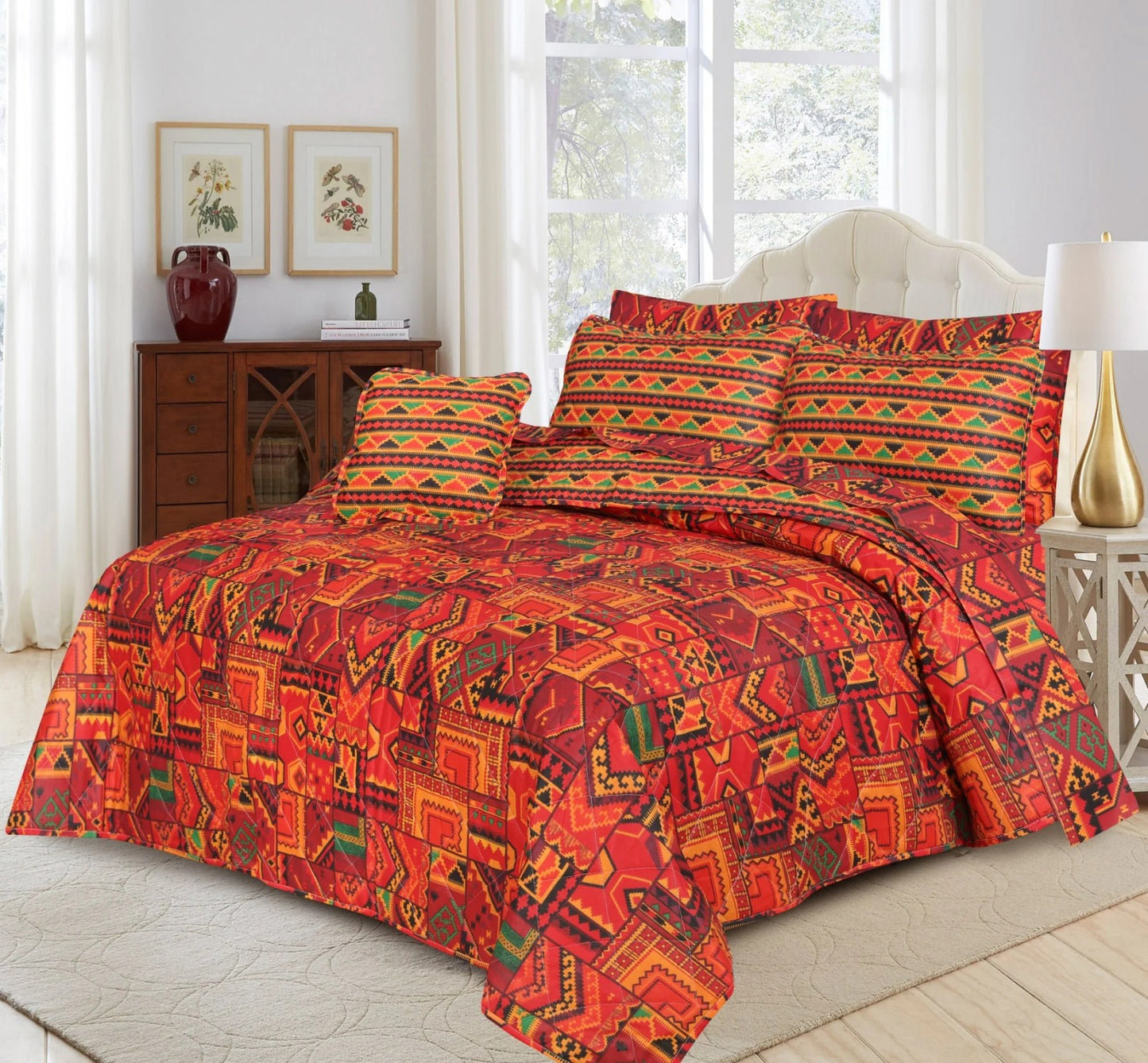 7 Pcs Comforter Set King Size Design KCC 14