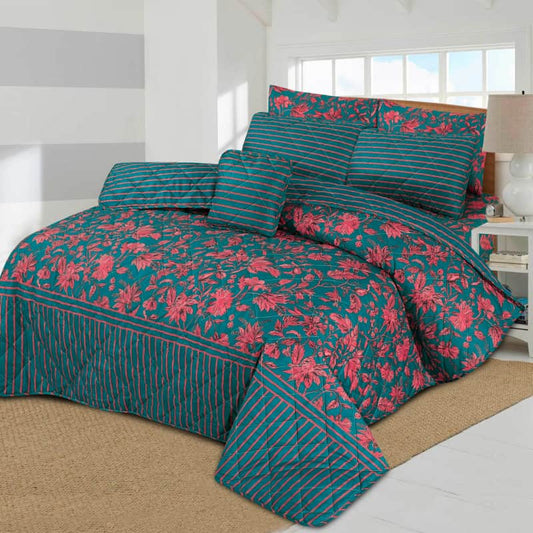 7 Pcs Comforter Set King Size Design KCC 12