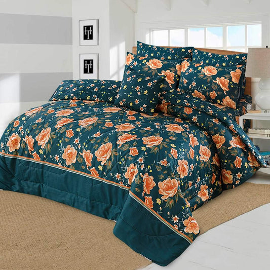 7 Pcs Comforter Set King Size Design KCC 76