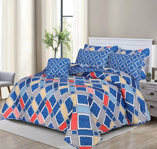 7 Pcs Comforter Set King Size Design KCC 3